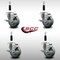 Service Caster 3.5'' SS Gray Poly Swivel 7/8'' Expanding Stem Caster Set with Brake, 4PK SCC-SSEX20S3514-PPUB-TLB-78-4 - alternate 2